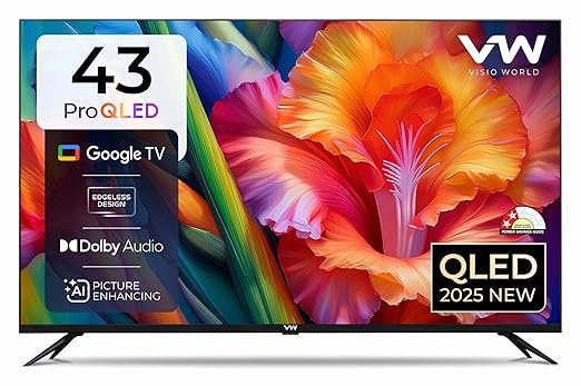 VW 109 cm (43 inches) Pro Series 4K Ultra HD Smart QLED Google TV VW43GQ1